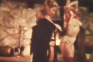 Two beautiful vintage women share one dick of a fortunate fellow