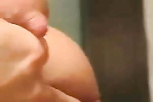 Sizzling blonde hottie squeezes her merry marangos seducing me