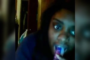 Freaky and gross large wobblers of an ebon older black cock slut on web camera