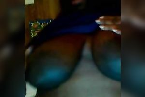 Freaky and gross large wobblers of an ebon older black cock slut on web camera