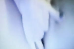 Palatable dark brown legal age teenager fingers her bald cunny for me