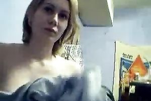 A bit of cute and recent Russian legal age teenager flashing her boobies for me