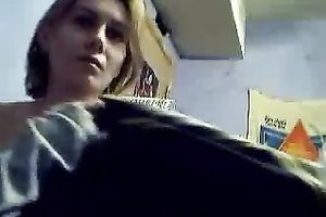 A bit of cute and recent Russian legal age teenager flashing her boobies for me