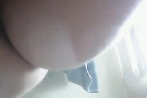 Kinky ex-wife of my buddy taped a vid of her own perverted crapper masturbation