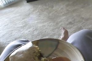 Cute uncomplaining beauty eagerly blows large chunky shlong on web camera