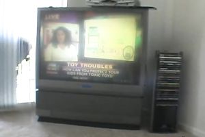 Cute uncomplaining beauty eagerly blows large chunky shlong on web camera