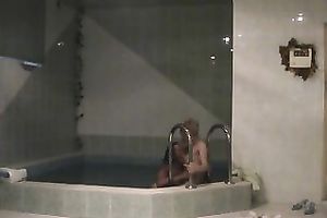 Skinny blond whore enjoys rear banging with me in a sauna
