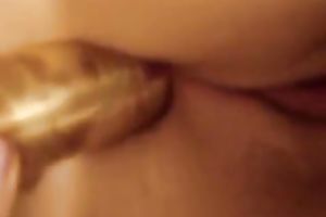 Fucking my pleasing aperture with my much loved sex toy