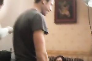 Slut got fucked in her face hole and in her slit after sh took shower