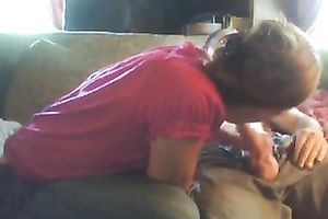 Red haired white bitch sucking my dick balls unfathomable in dilettante movie scene