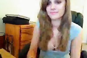 Light haired svelte nympho with cute legs was tickling her moist fur pie