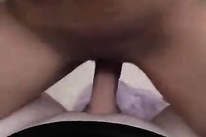 Sexy wench with pierced face rides my hard jock like a real cowgirl