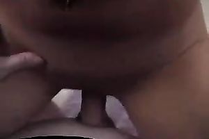 Sexy wench with pierced face rides my hard jock like a real cowgirl