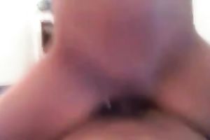 Young floozy blows my large white pole and romps on top of me