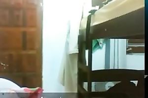 Kinky web camera housewife flashed her natural milk shakes during the time that posing in white nightie