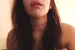Using a chocolate colored sex-toy spoiled cam nympho fucked her backdoor