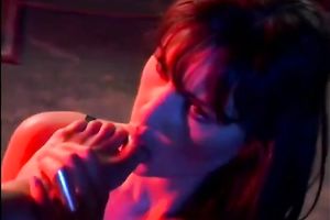 Two feverish lesbo sweethearts have enjoyment in neon lights