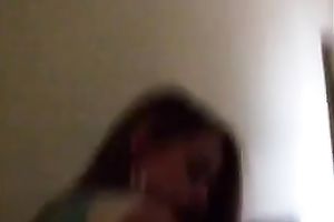 Cute girlfriend grabs my weenie and gives me quick tugjob