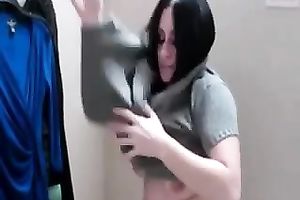 Sizzling dark haired playgirl engulfing hard pecker balls unfathomable