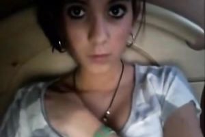 Hot legal age teenager brunette hair doxy on livecam flashing her diminutive bawdy cleft