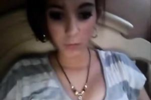 Hot legal age teenager brunette hair doxy on livecam flashing her diminutive bawdy cleft