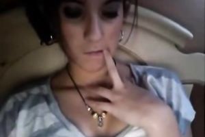 Hot legal age teenager brunette hair doxy on livecam flashing her diminutive bawdy cleft