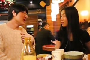 Hot Asian dirty slut wife rides her boyfriend on top in POV sex tape