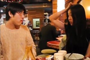 Hot Asian dirty slut wife rides her boyfriend on top in POV sex tape