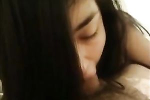 Awesome brunette hair legal age teenager enjoys engulfing my friend's penis in POV movie