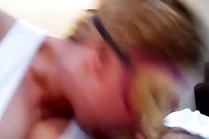 My lewd wife in mask gives me actually astounding oral sex