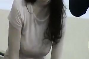 Hot and hawt dark brown cover model in constricted white outfit