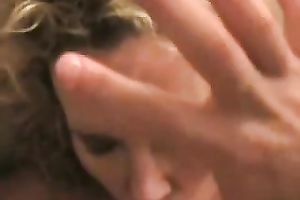 Messy facial for my cum addicted blond aged slutty wife