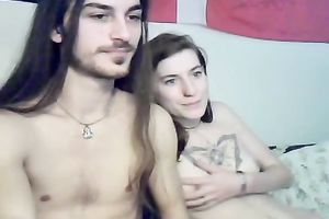 Cute lean youthful girlfriend is very glad with large dick