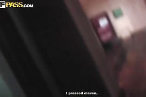 This pretty dark brown knows that she is got magnificent couple of bra buddies