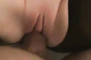 Shaved meaty snatch of that pale skin hoe was indeed constricted and moist