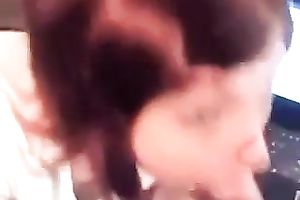 Brunette nympho sucked my friend's lollicock like a greedy doxy