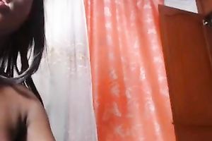 Delicious chocolate slutwife engulfing giant hard knob balls unfathomable