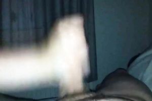 Girlfriend puts a fuck-rubber on my large dick in advance of giving cook jerking