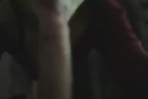 Awesome svelte eye catching brunette hair girl was blowing subrigid large dong