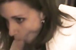 Cute and alluring GF is licking my penis and engulfing my nuts