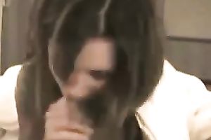 Cute and alluring GF is licking my penis and engulfing my nuts