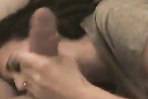 Cute and alluring GF is licking my penis and engulfing my nuts