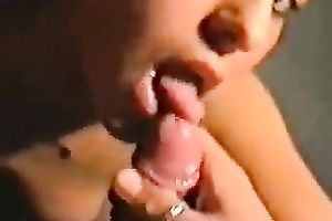 Brunette legal age teenager sweetie wishes for a ejaculation in her throat