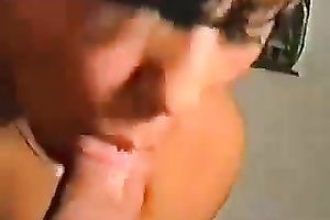 Brunette legal age teenager sweetie wishes for a ejaculation in her throat