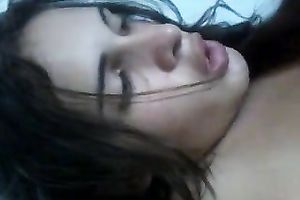 My hot brunette hair girlfriend with large gazoo in the washroom