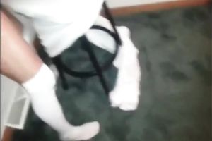 Bitch with ugly titties did not take off her belts during the time that fucking with my ally