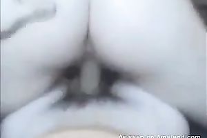 Sexy non-professional amateur wife rides hard knob previous to having steamy missionary style sex