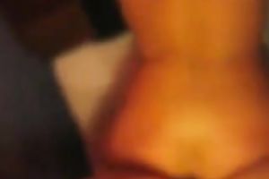 My concupiscent GF rides my swollen jock in reverse cowgirl position