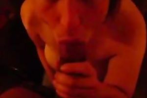 Brunette European honey gives me oral-service on POV livecam movie