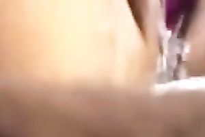 Big purple dildo makes my tight Australian wet crack soak with spunk